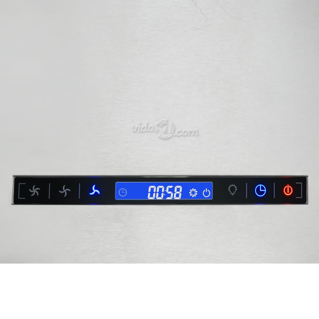 vidaXL Fritthengende kjøkkenvifte sensor LCD 55 cm rustfritt stål