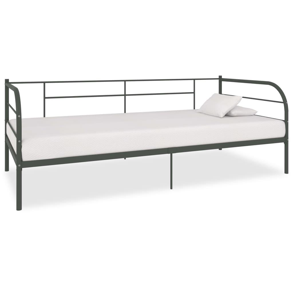 Uttrekkbar Ramme Til Sovesofa Grå Metall 90X200 Cm
