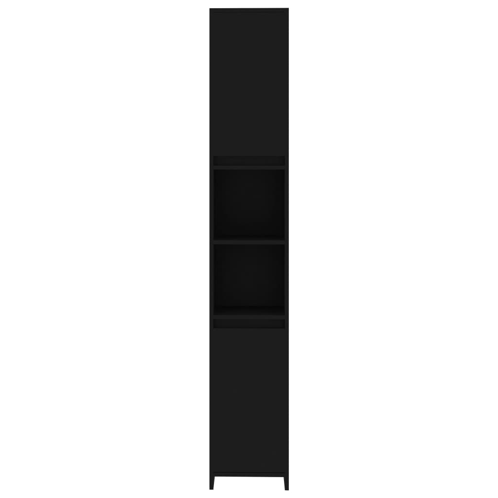 vidaXL Baderomsmøbler 3 deler svart sponplate