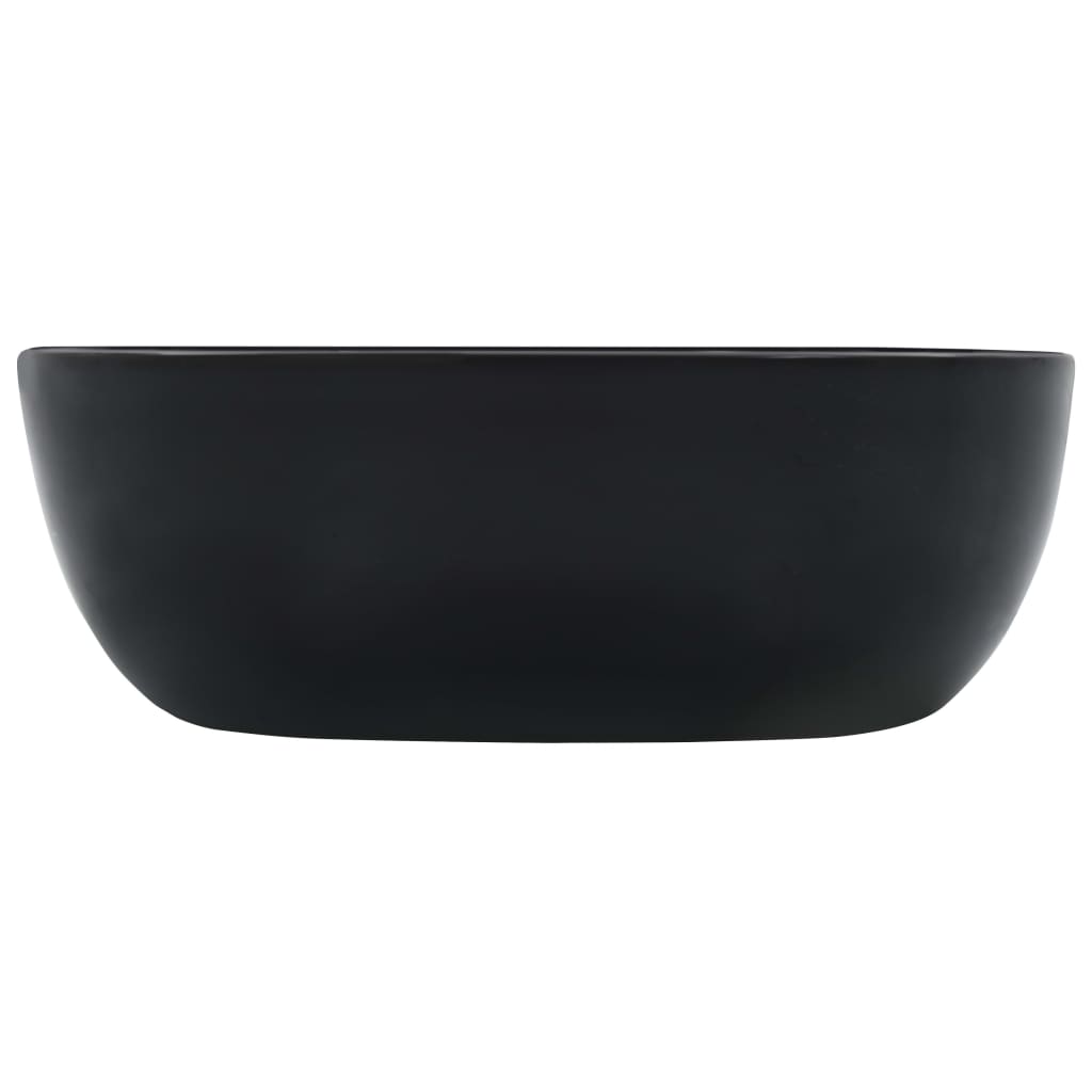 vidaXL Vask 42,5x42,5x14,5 cm keramikk svart