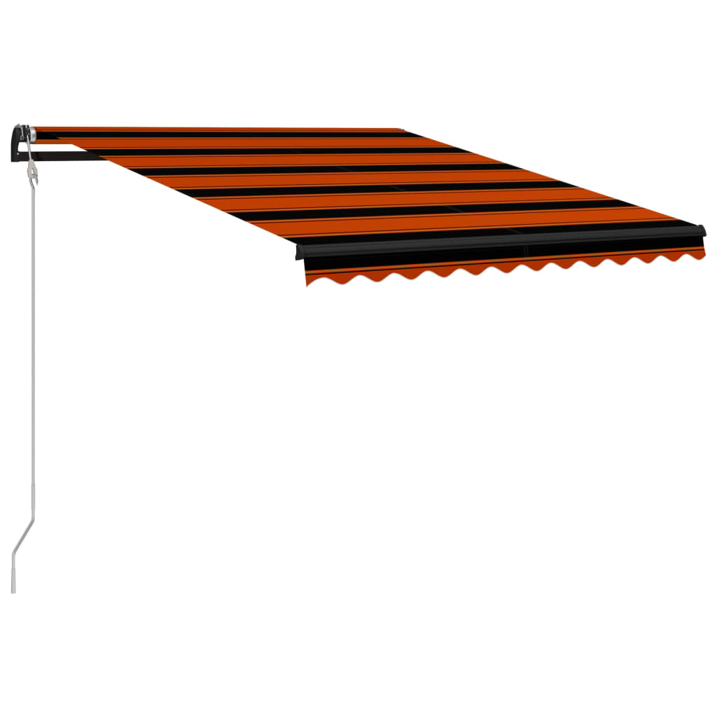 vidaXL Automatisk uttrekkbar markise 350x250 cm oransje og brun