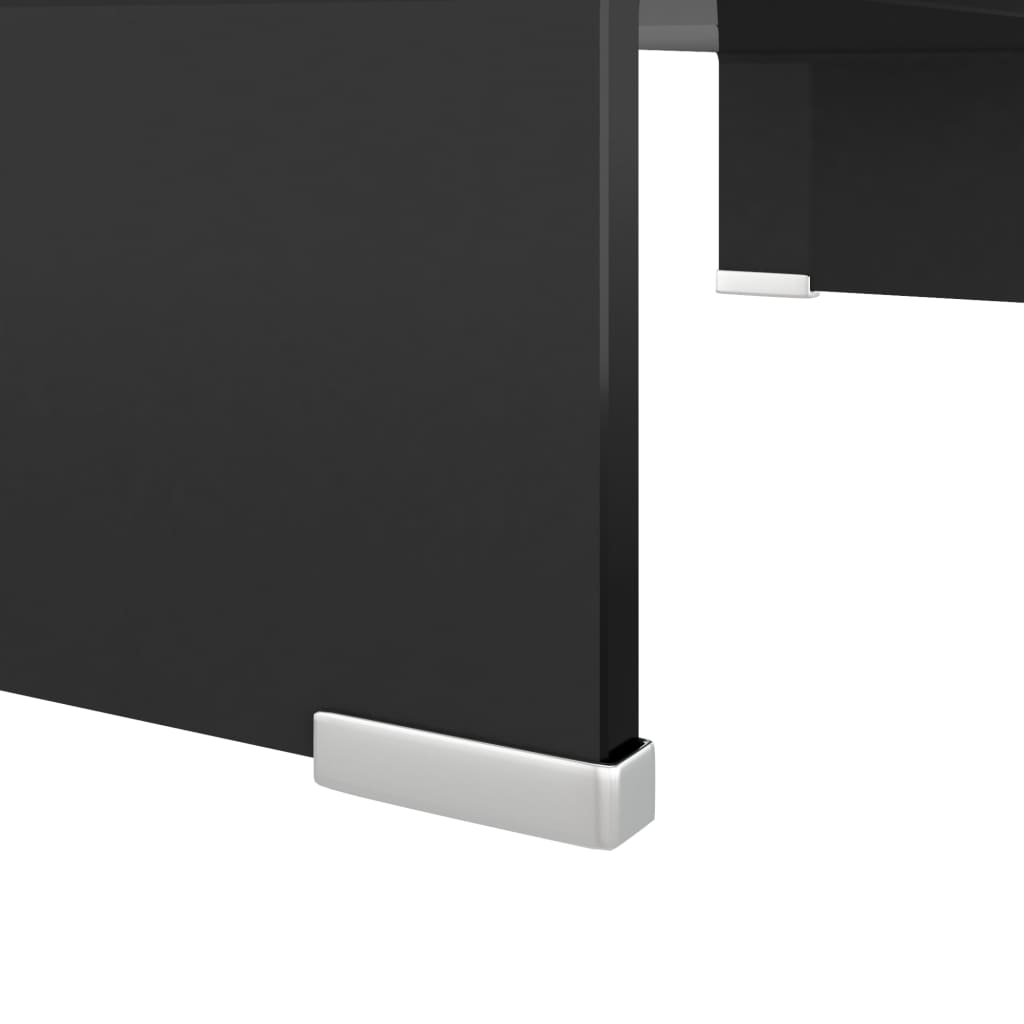vidaXL TV-benk glass svart 60x25x11 cm