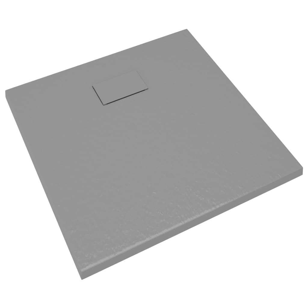 vidaXL Dusjbrett SMC grå 80x80 cm