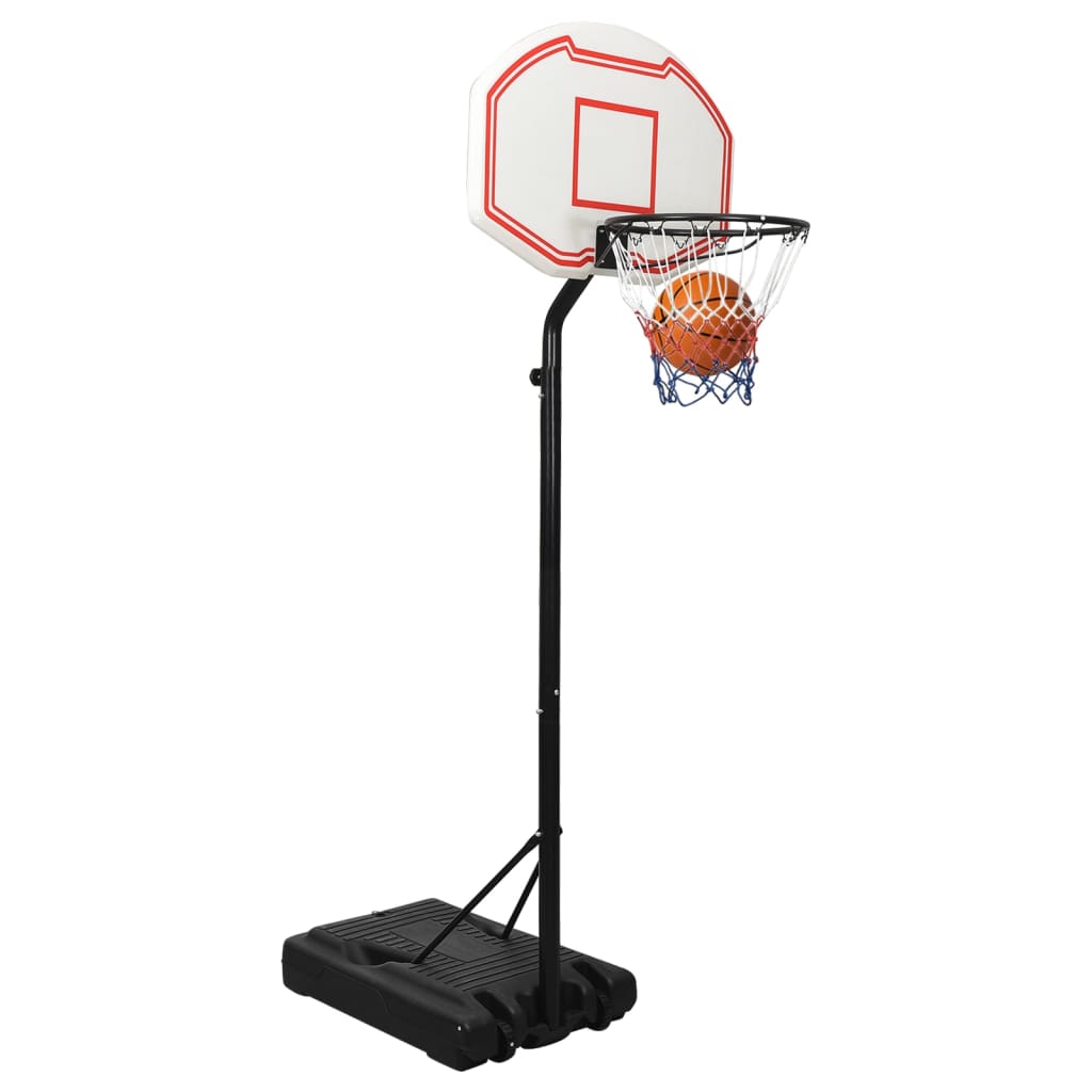 vidaXL Basketballstativ hvit 237-307 cm polyeten