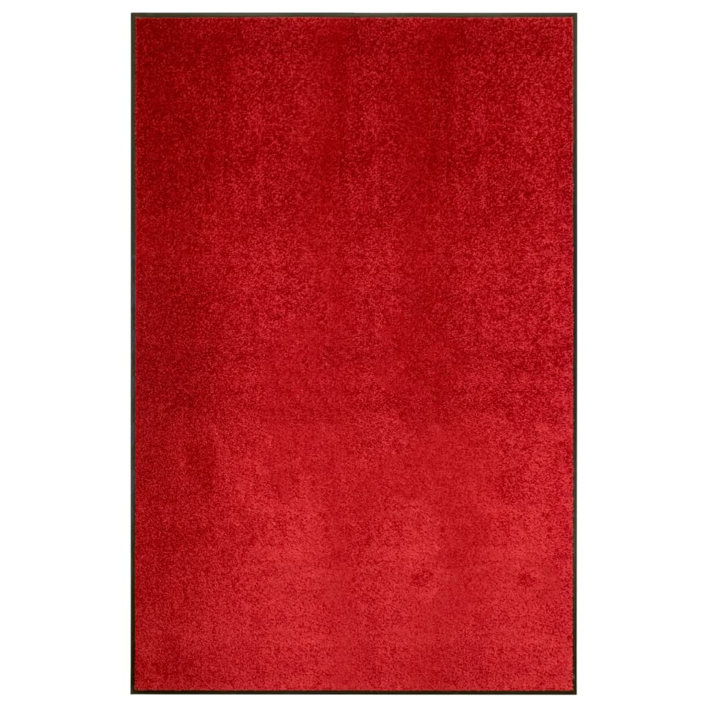 vidaXL Dørmatte vaskbar rød 120x180 cm