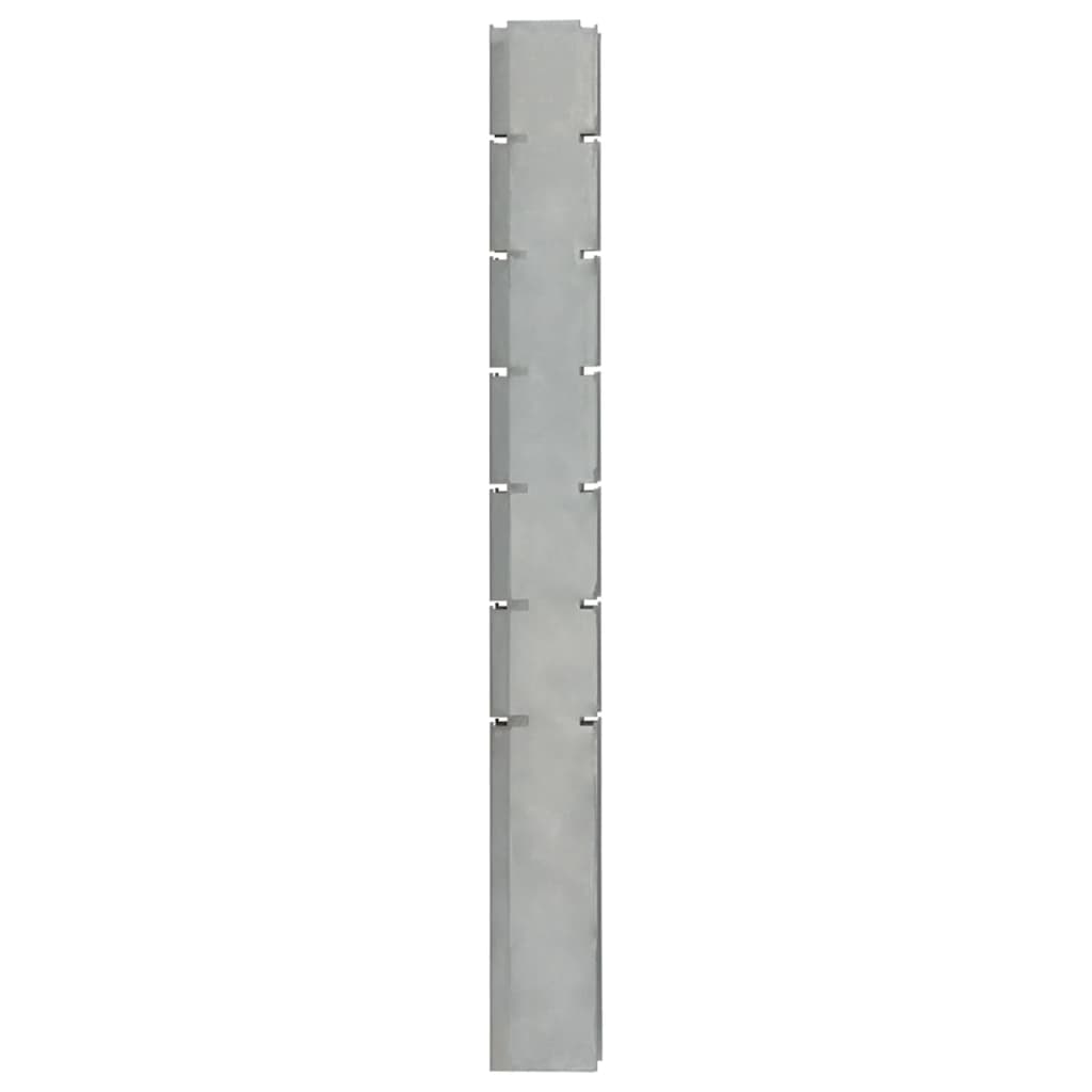 vidaXL Hagegjerdestolper 40 stk sølv 180 cm galvanisert stål