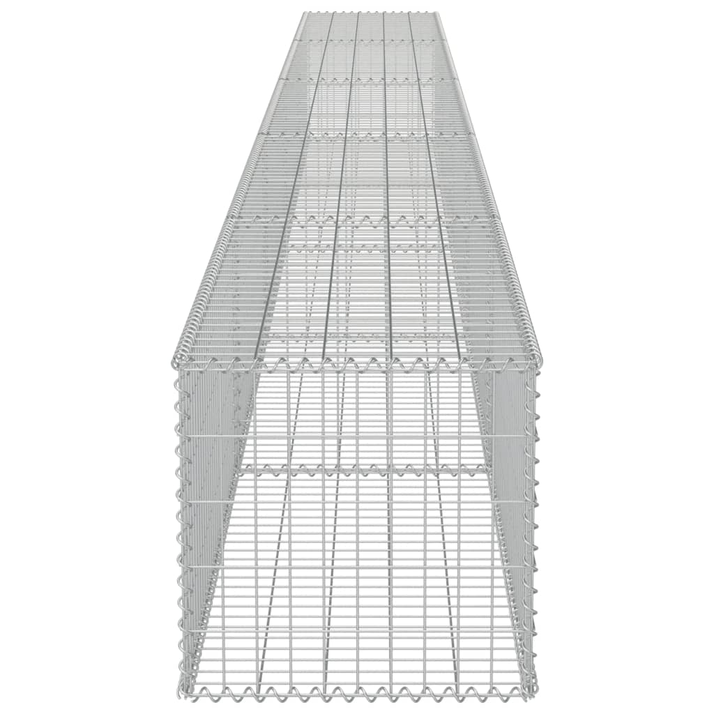 vidaXL Gabion med topp- og bunnlokk galvanisert stål 600x50x50 cm