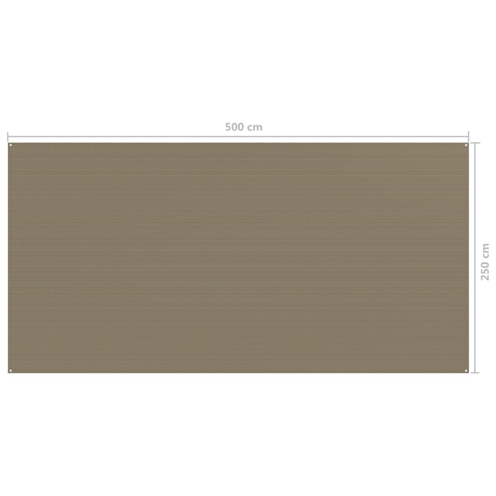 vidaXL Teltteppe 250x500 cm gråbrun