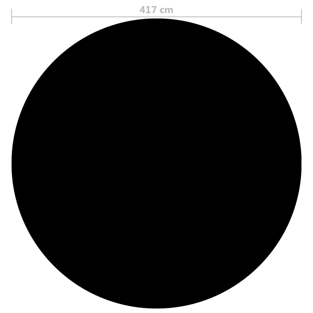 vidaXL Bassengtrekk svart 417 cm PE
