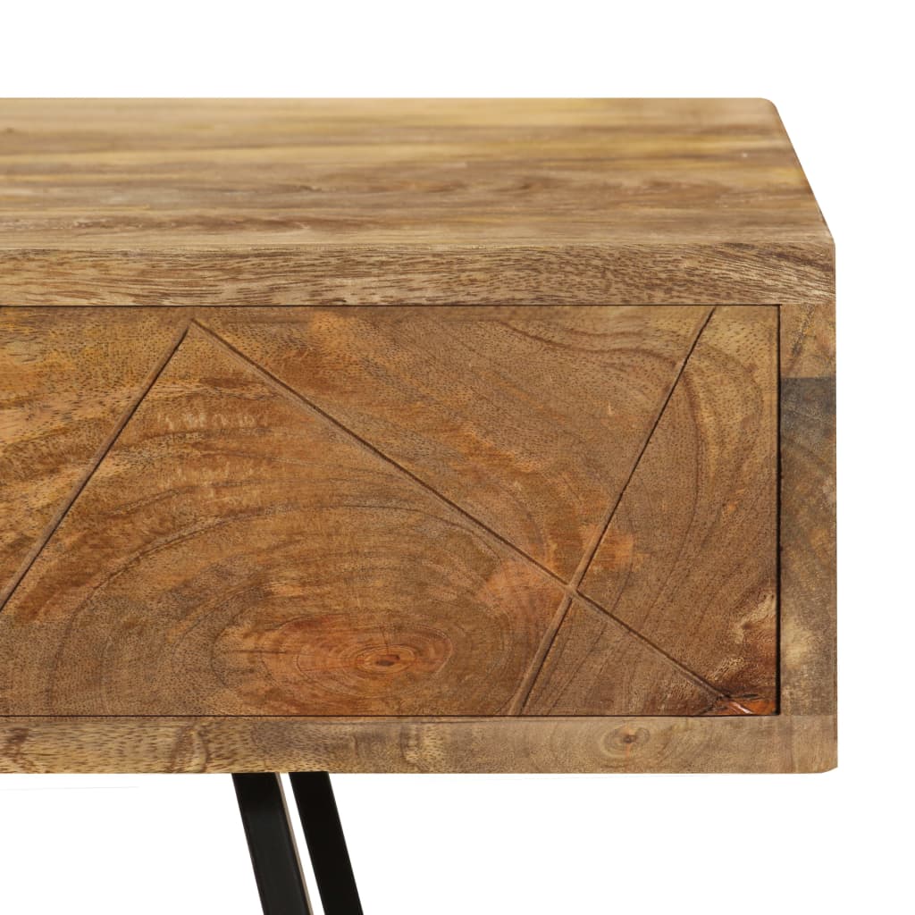 vidaXL Skrivebord med skuffer heltre mango 110x50x76 cm