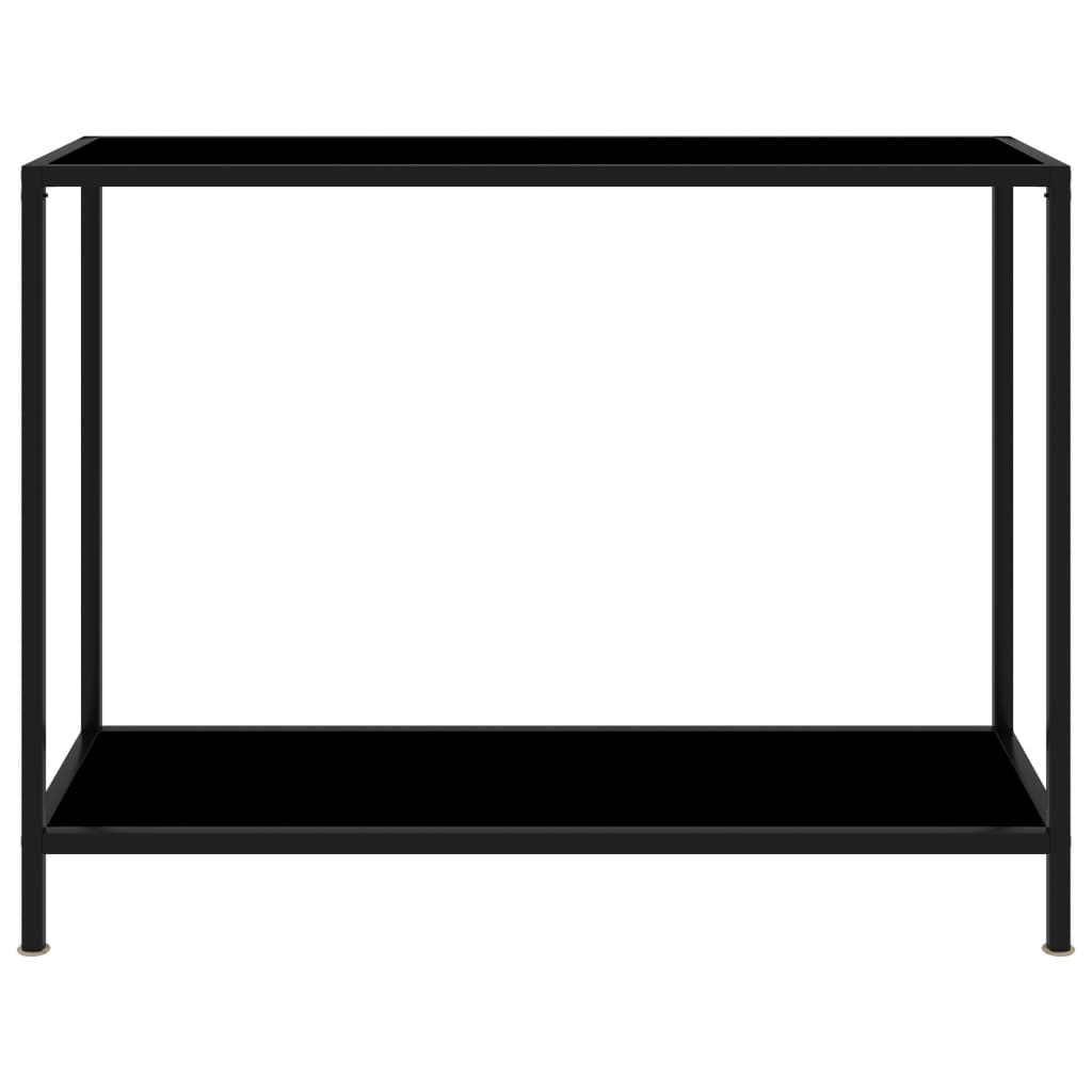 vidaXL Konsollbord svart 100x35x75 cm herdet glass