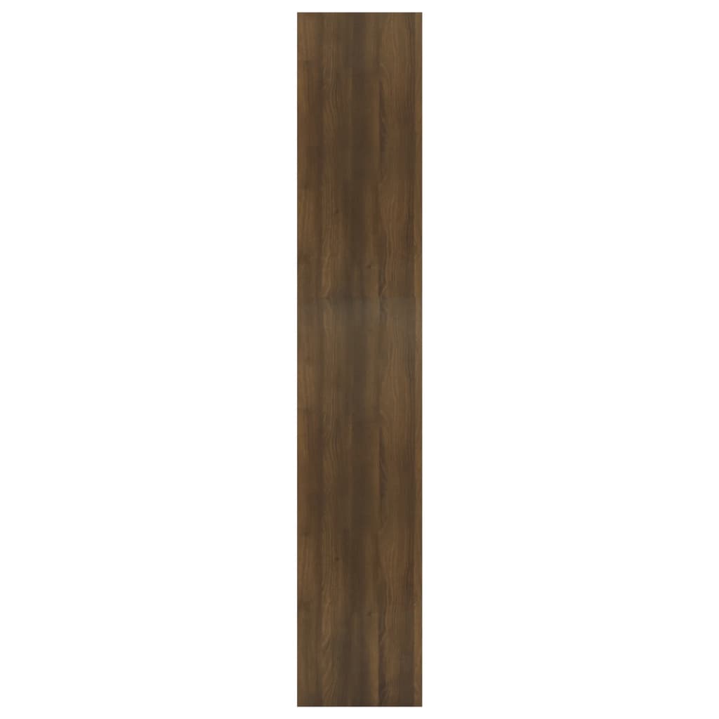 vidaXL Bokhylle/romdeler brun eik 80x30x166 cm sponplate