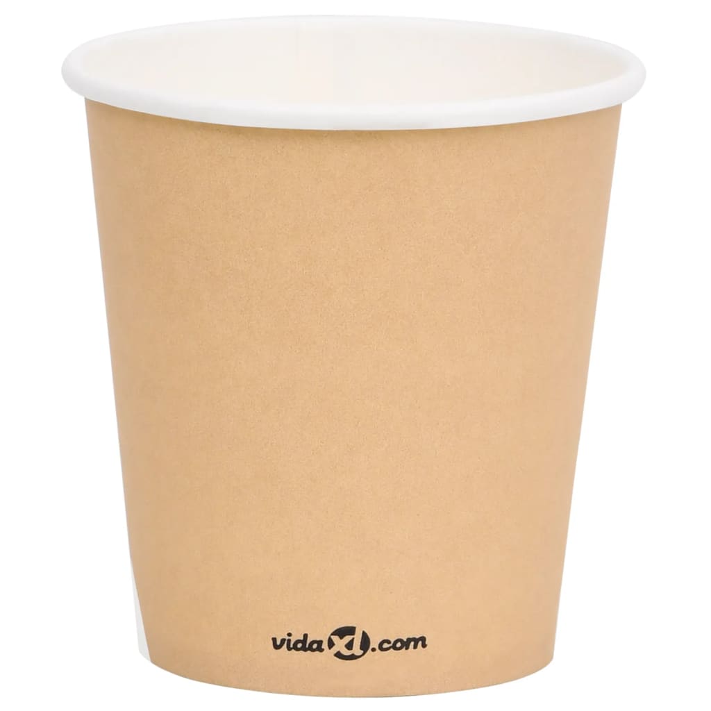 vidaXL Kaffepapirkopper 200 ml 100 stk brun