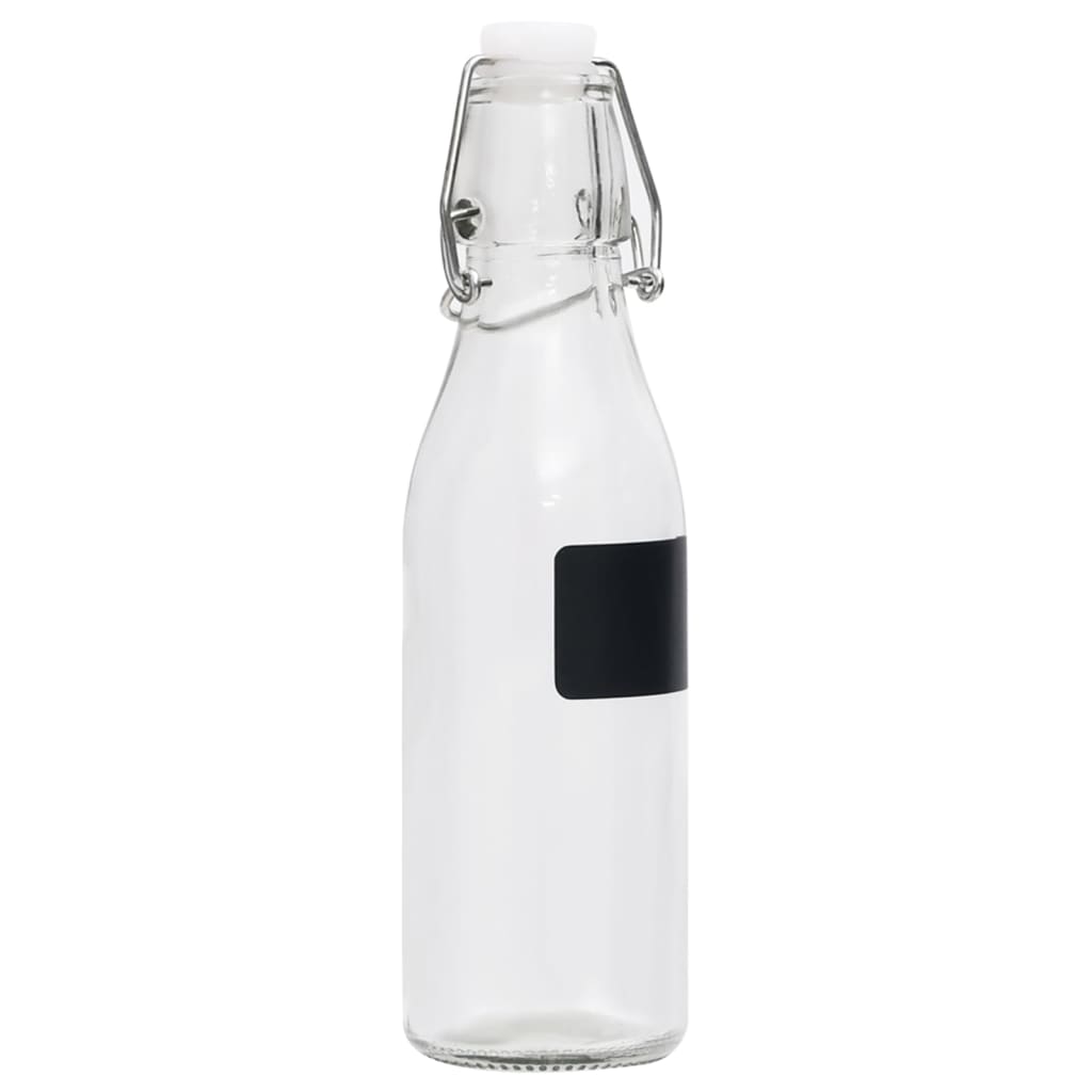 vidaXL Glassflasker med klipslokk 12 stk rund 250 ml