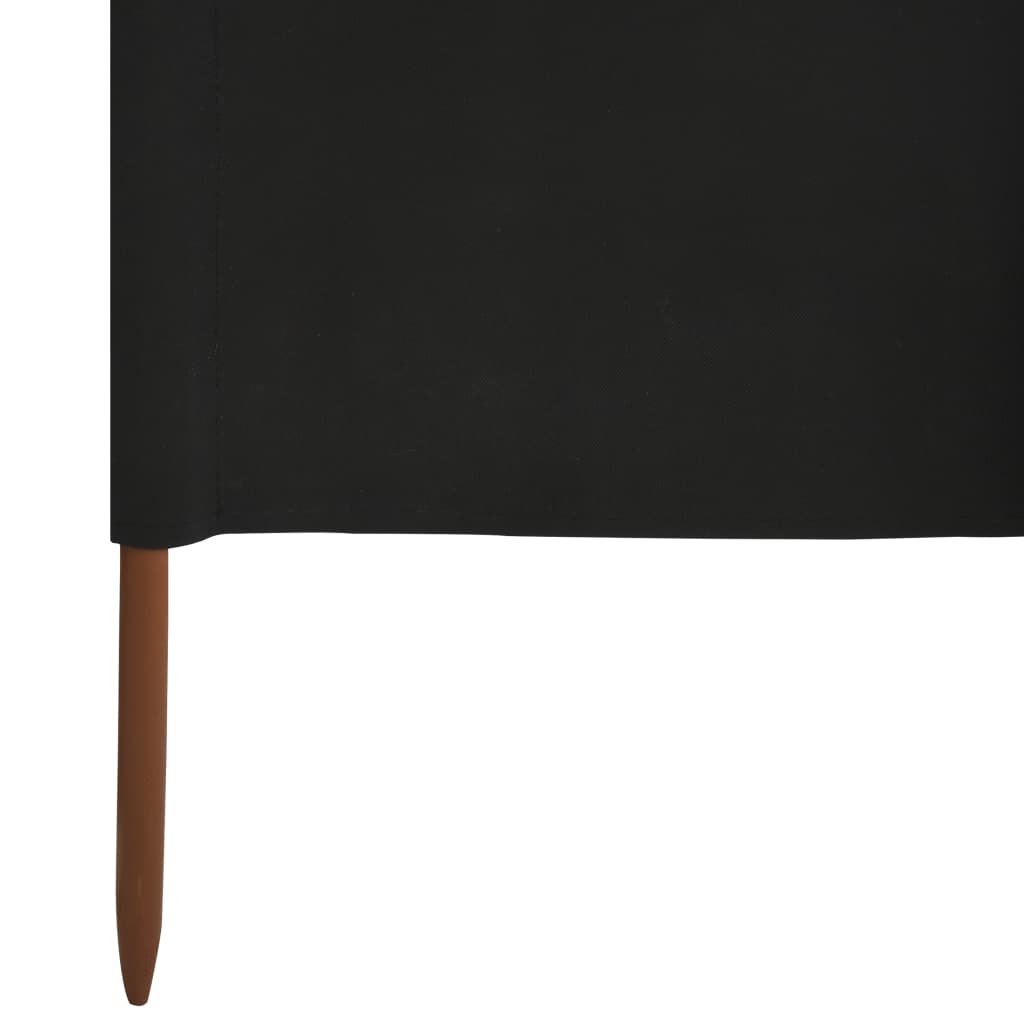 vidaXL Vindskjerm 6 paneler stoff 800x120 cm svart