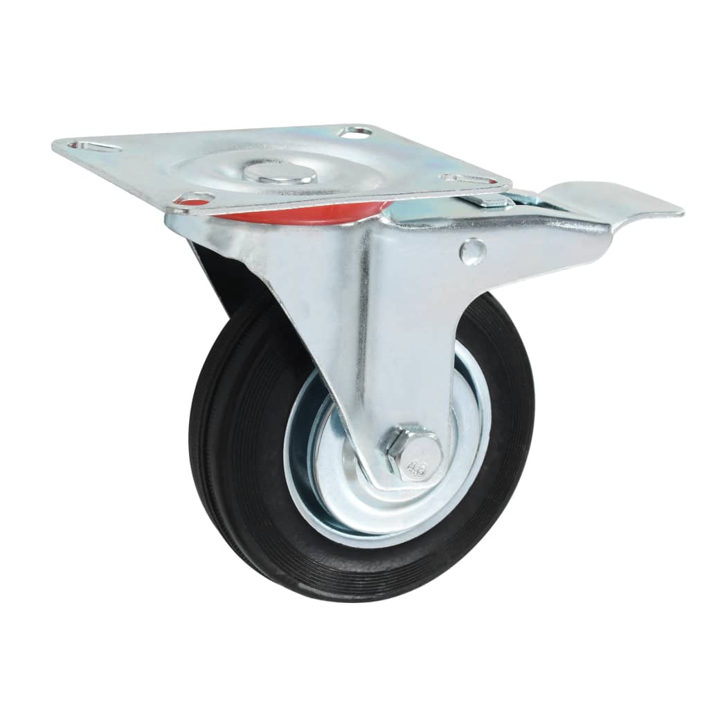 vidaXL Svinghjul med doble bremser 4 stk 100 mm