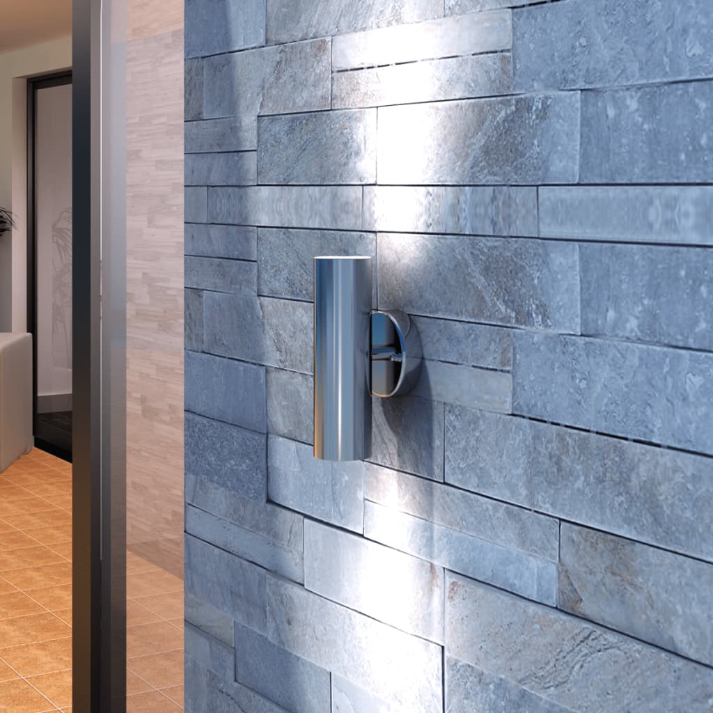 LED rustfritt stål vegglampe for både innendørs og utendørs bruk