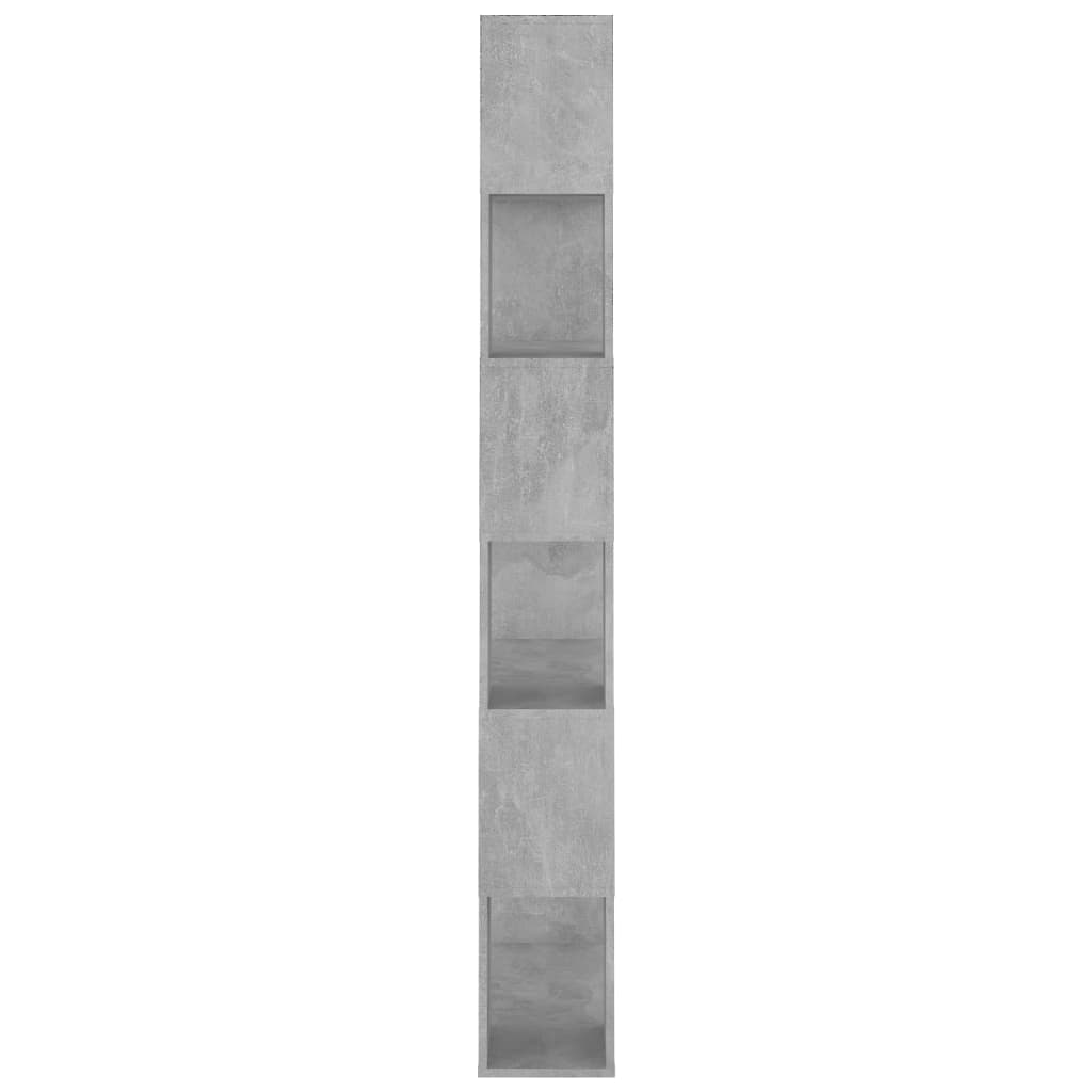 vidaXL Bokhylle/romdeler betonggrå 80x24x186 cm sponplate