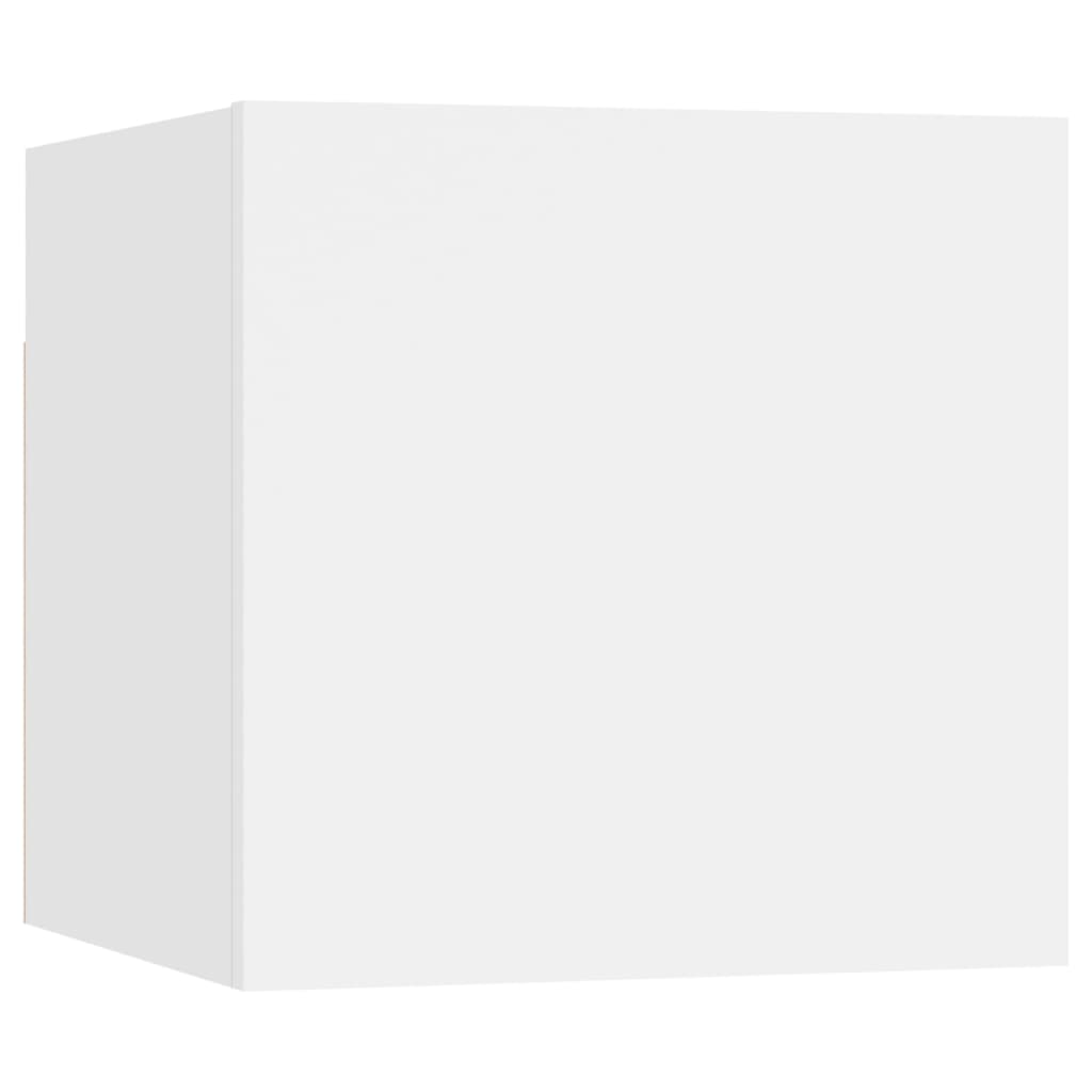 vidaXL Nattbord høyglans hvit 30,5x30x30 cm sponplate
