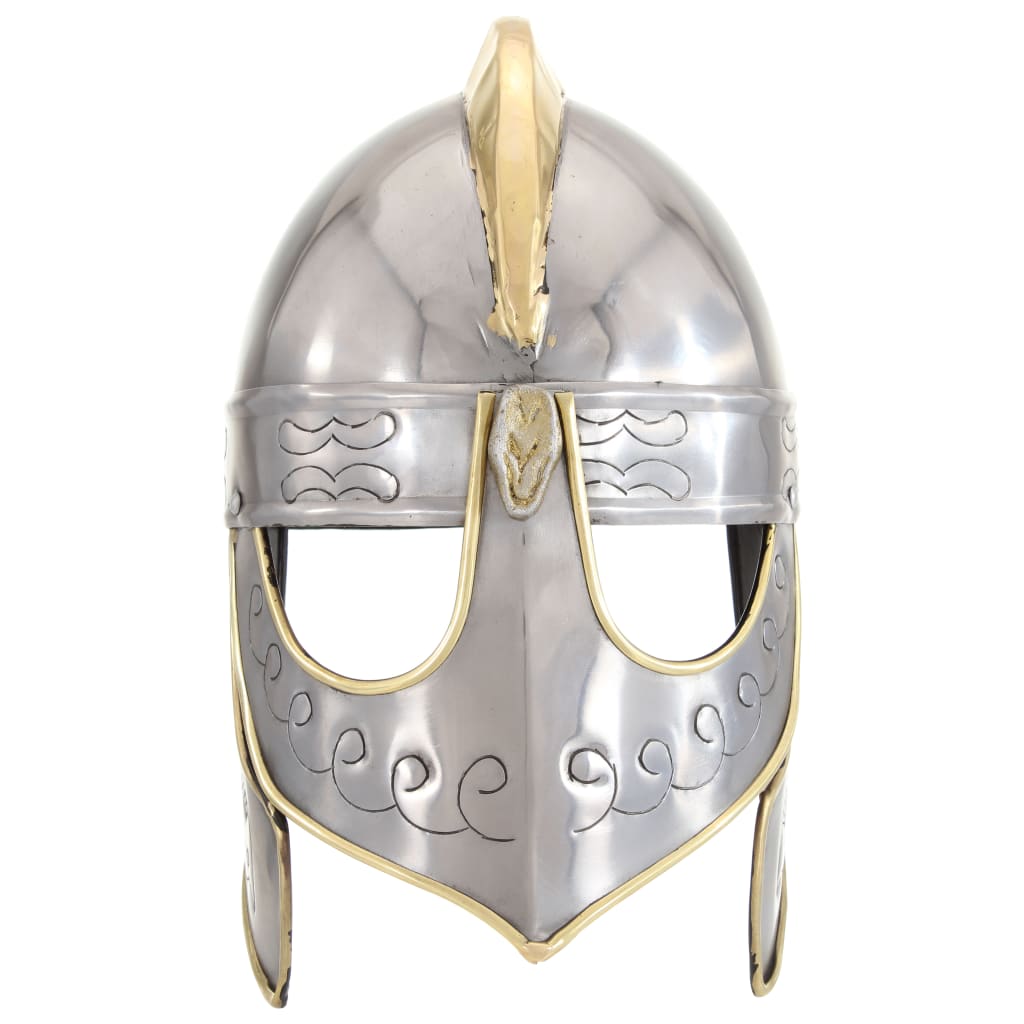 vidaXL Beowulf hjelm antikk replikk LARP sølv stål
