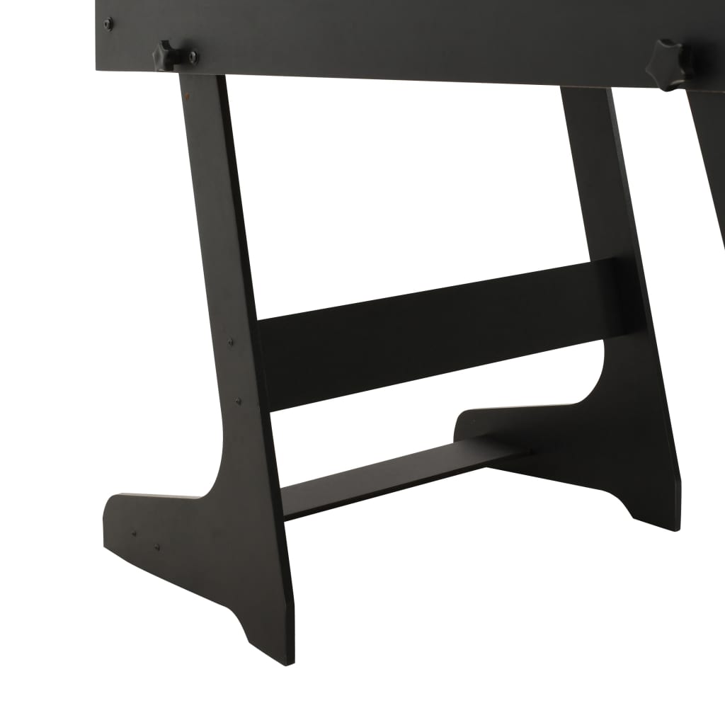 vidaXL Sammenleggbart fotballbord 121x61x80 cm svart