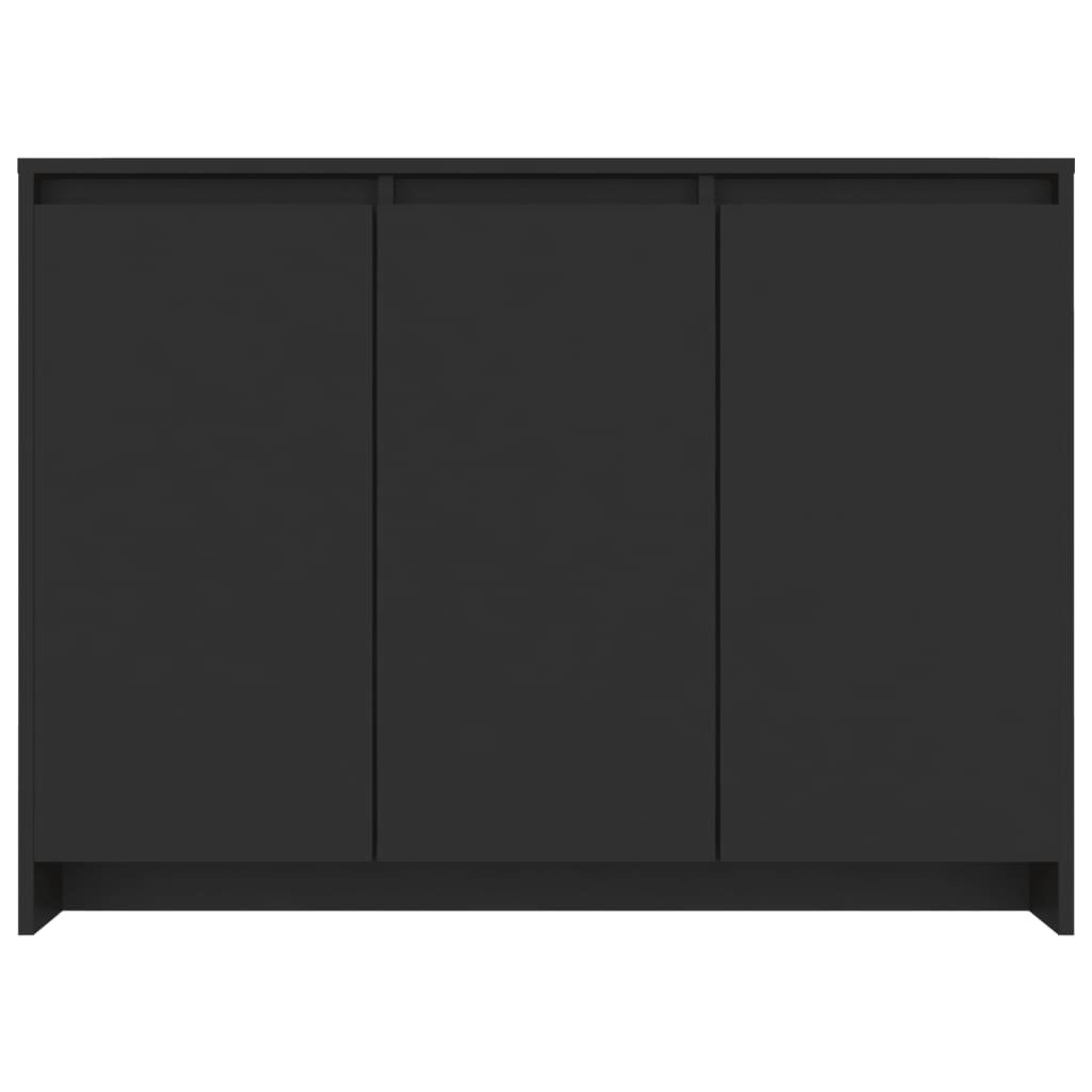 vidaXL Skjenk svart 102x33x75 cm sponplate
