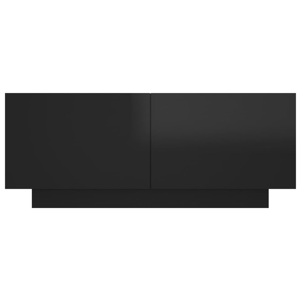 vidaXL Nattbord høyglans svart 100x35x40 cm sponplate