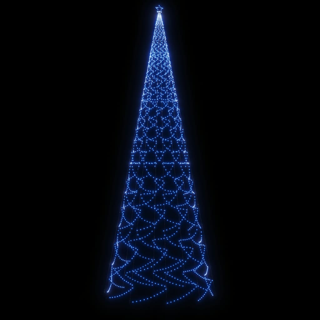 vidaXL Juletre med bakkeplugg blå 3000 lysdioder 800 cm