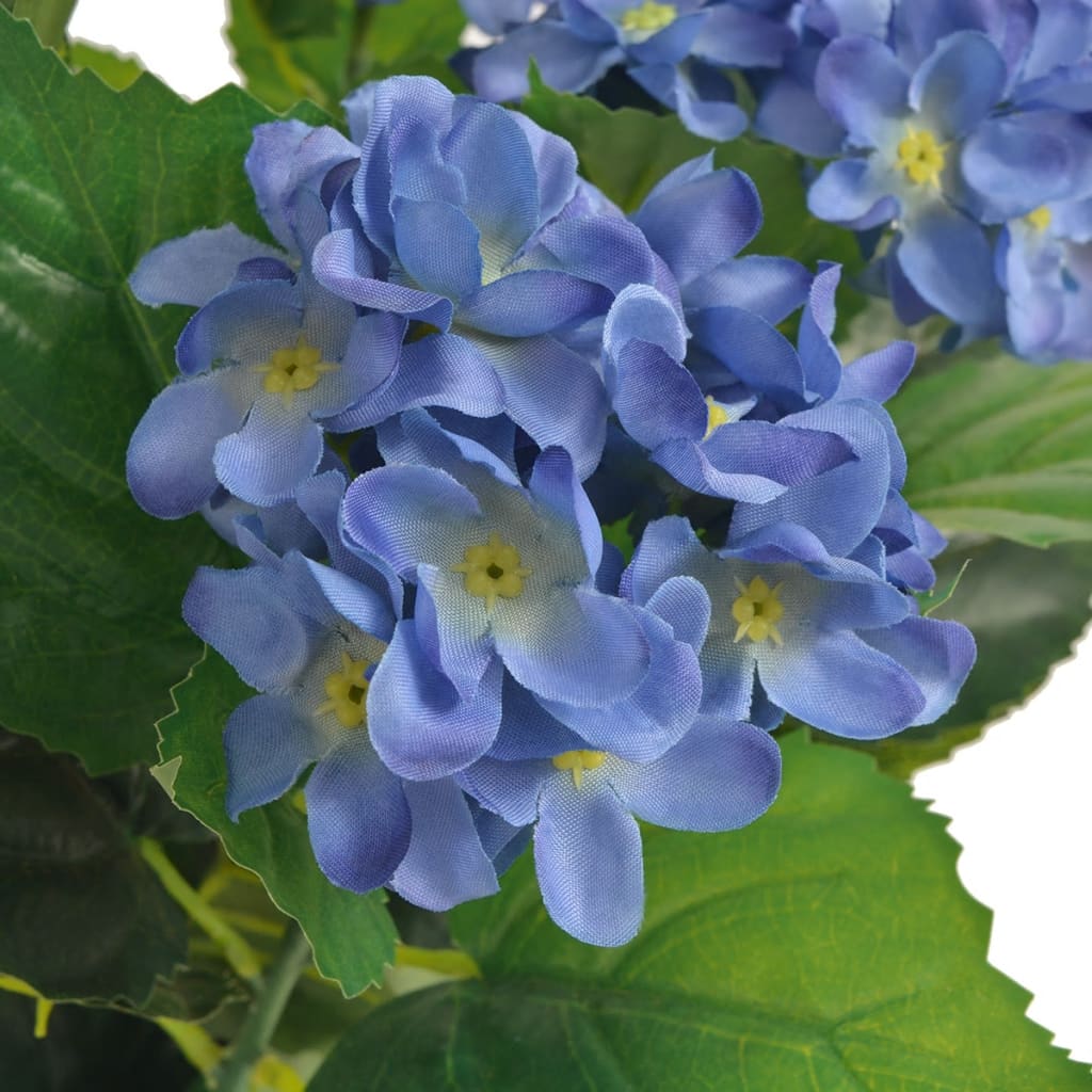 vidaXL Kunstig hortensia med potte 60 cm blå