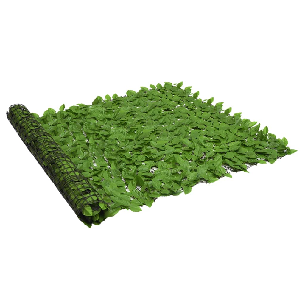 vidaXL Balkongskjerm med grønne blader 500x150 cm