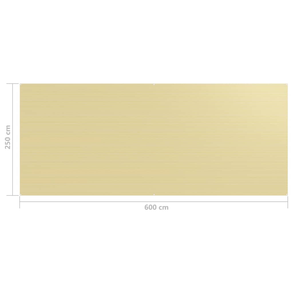 vidaXL Teltteppe 250x600 cm beige
