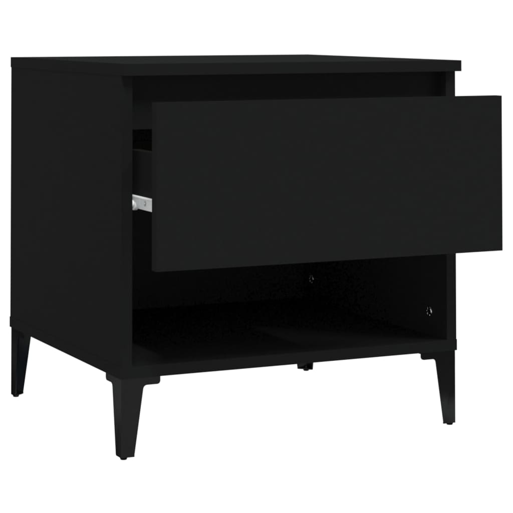 vidaXL Sidebord svart 50x46x50 cm konstruert tre