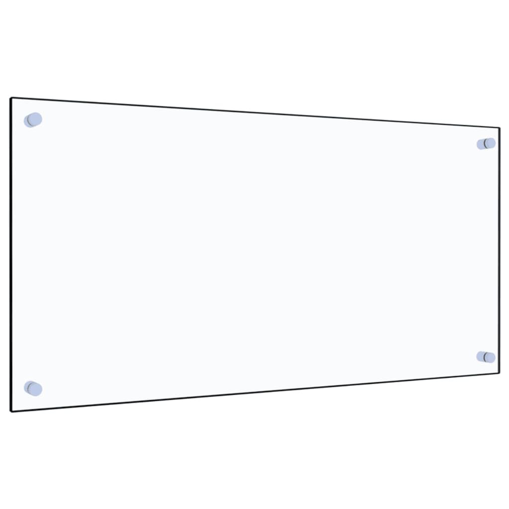 vidaXL Kjøkkenplate gjennomsiktig 80x40 cm herdet glass