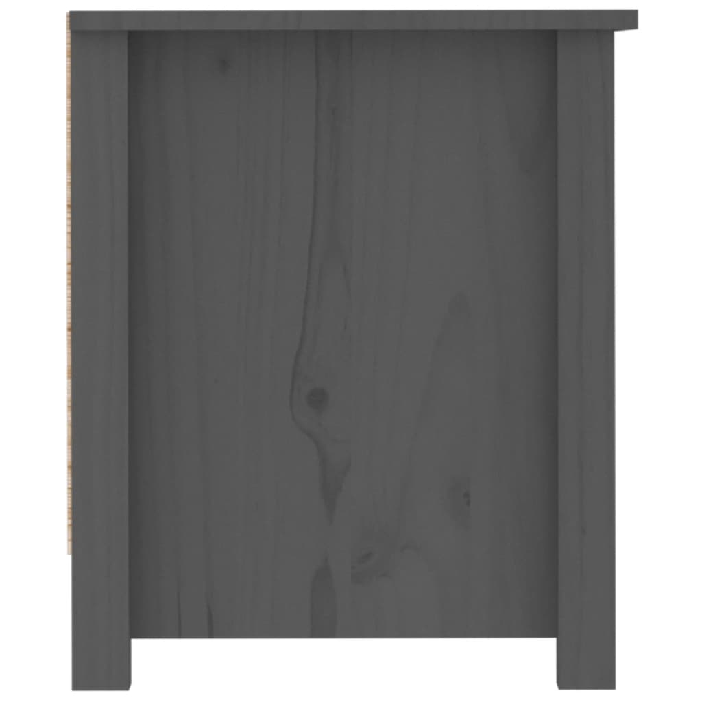vidaXL Skoskap grå 110x38x45,5 cm heltre furu