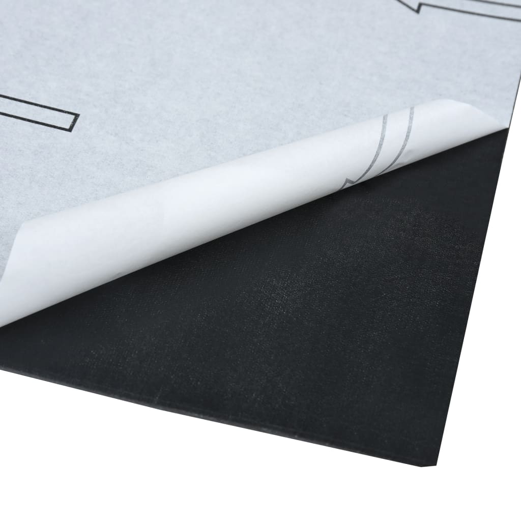 vidaXL Selvklebende gulvplanker 5,11 m² PVC svart marmor