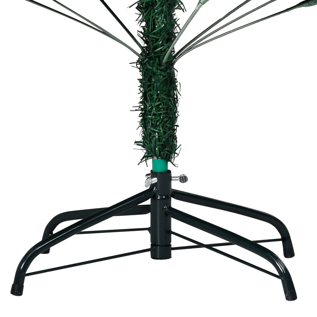vidaXL Kunstig juletre med LED og kulesett i grønn 210 cm PVC