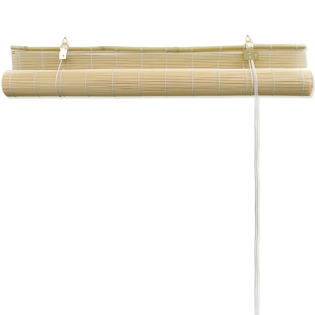 vidaXL Rullegardiner naturlig bambus 120 x 160 cm