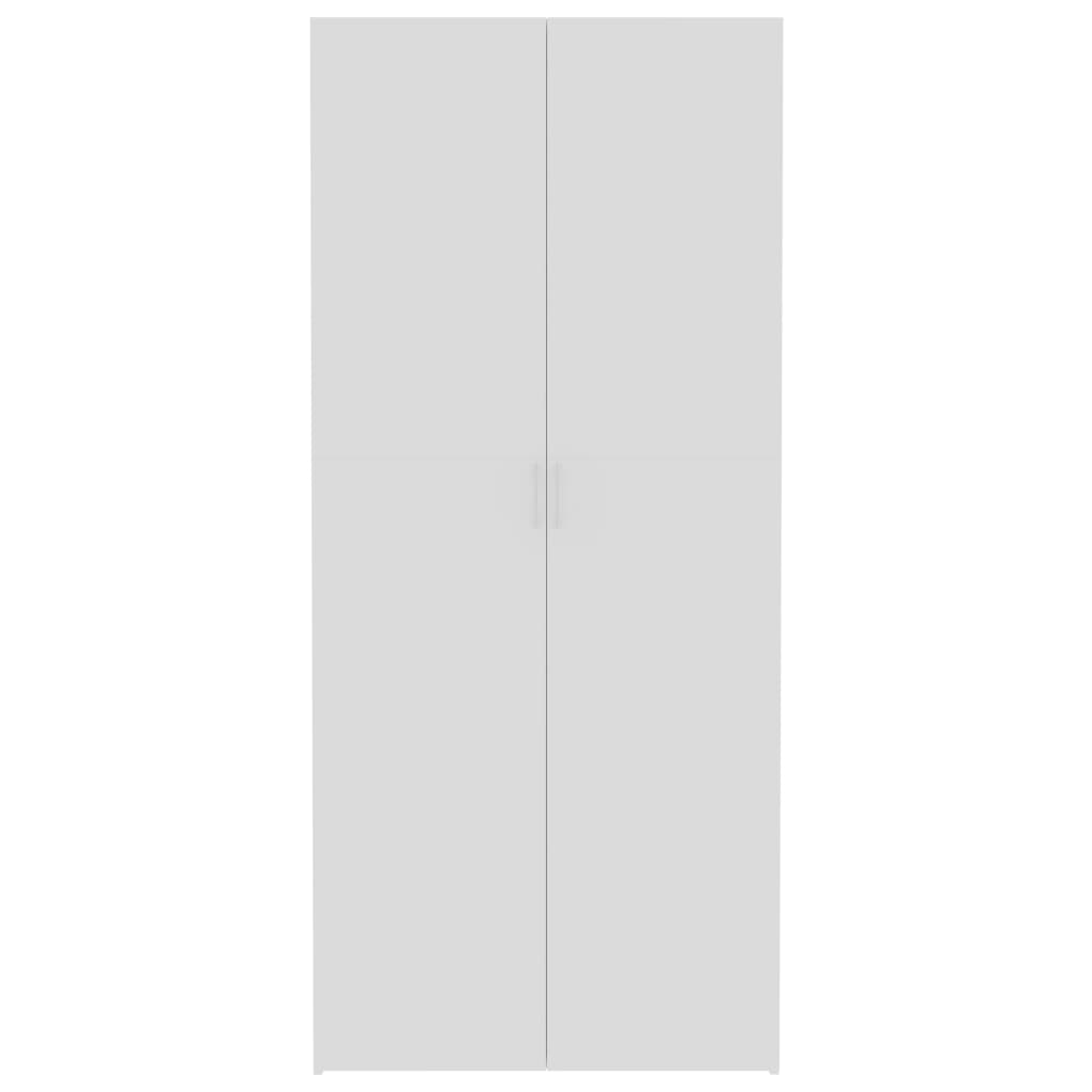 vidaXL Oppbevaringsskap hvit og sonoma eik 80x35,5x180 cm sponplate