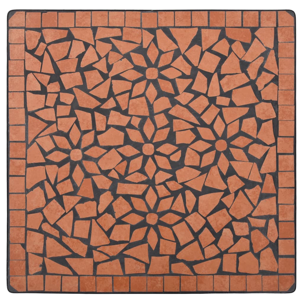 vidaXL Mosaikkbistrobord terrakotta 60 cm keramikk