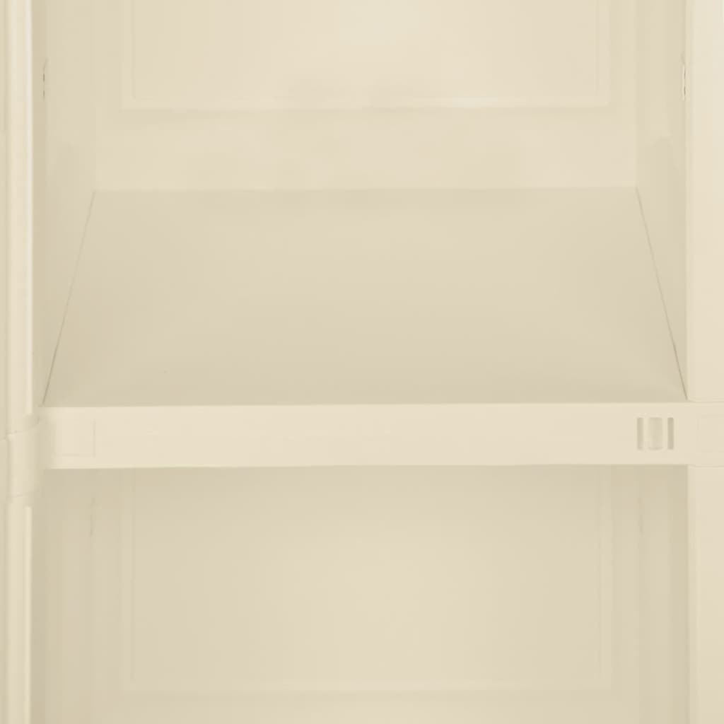 vidaXL Plastskap 40x43x85,5 cm tredesign hvit angora