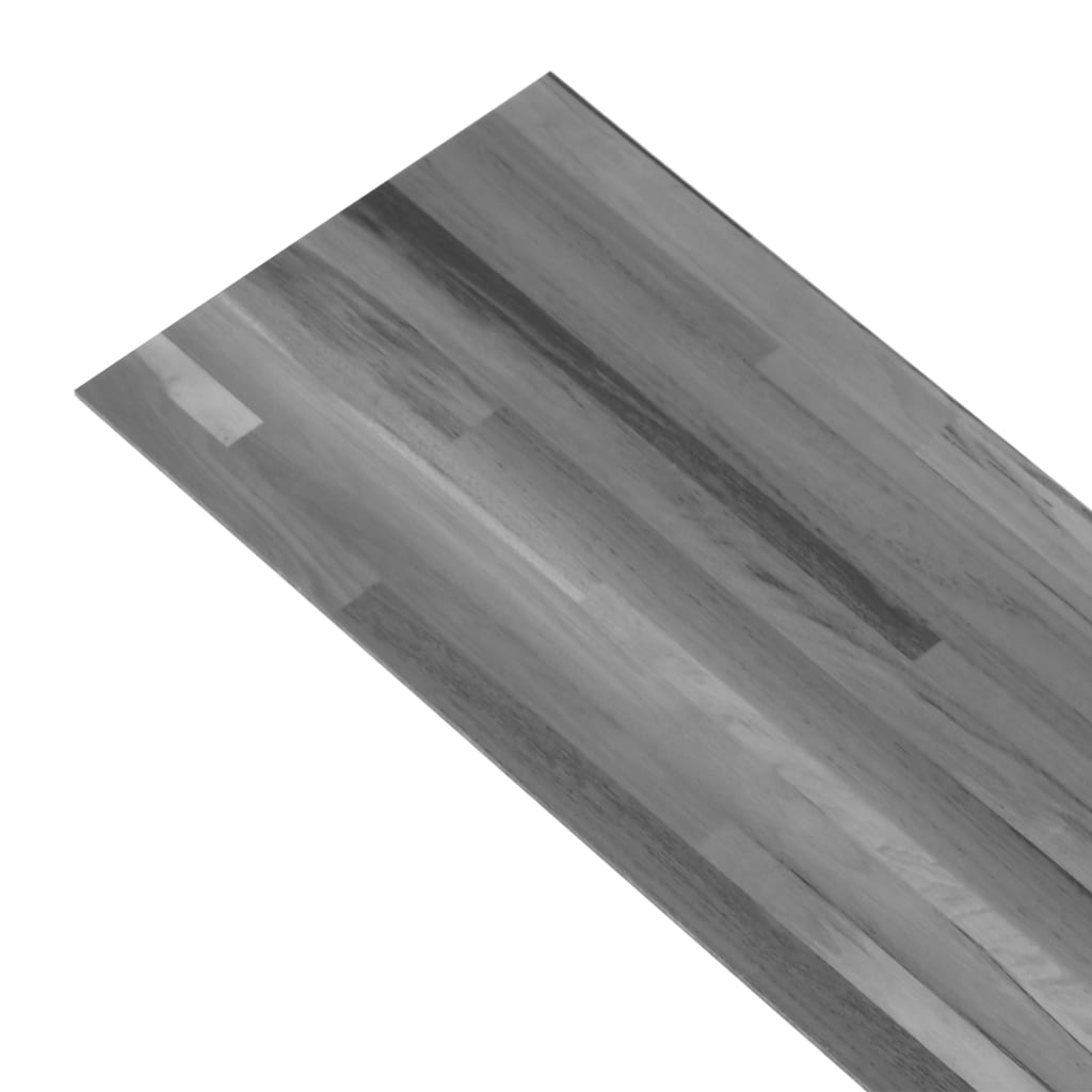 vidaXL Ikke-klebende PVC-gulvplanker 5,26 m² 2 mm stripete grå