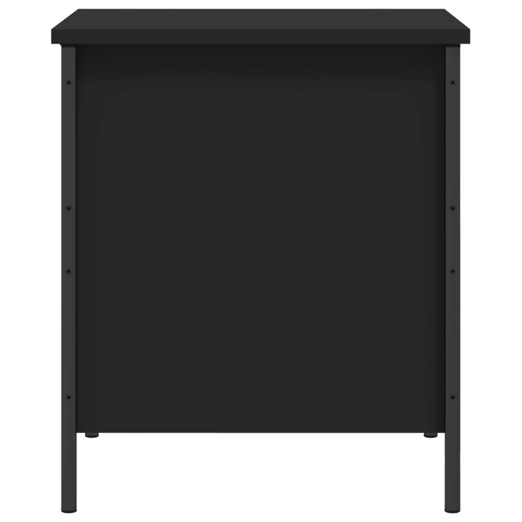 vidaXL Oppbevaringsbenk svart 40x42,5x50 cm konstruert tre