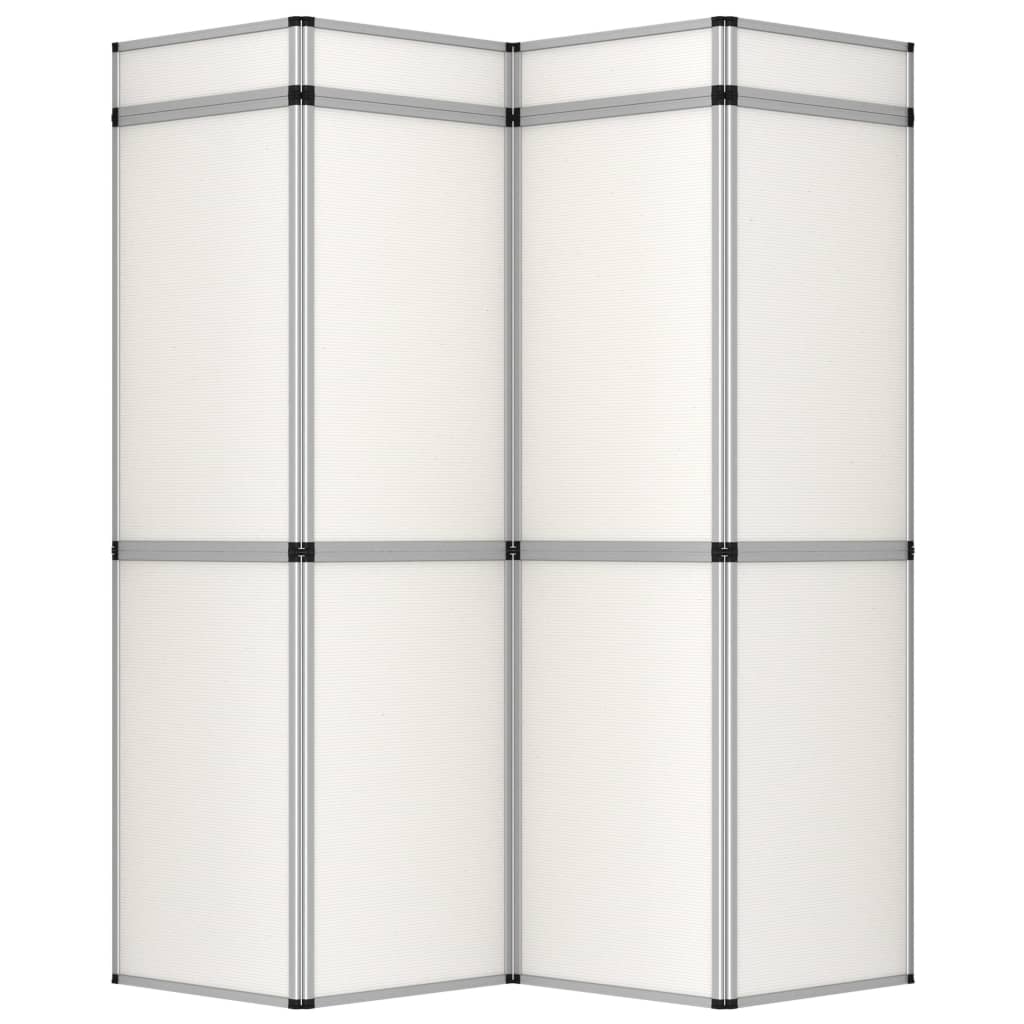 vidaXL Utstillingsvegg 12 paneler sammenleggbar 242x200 cm hvit