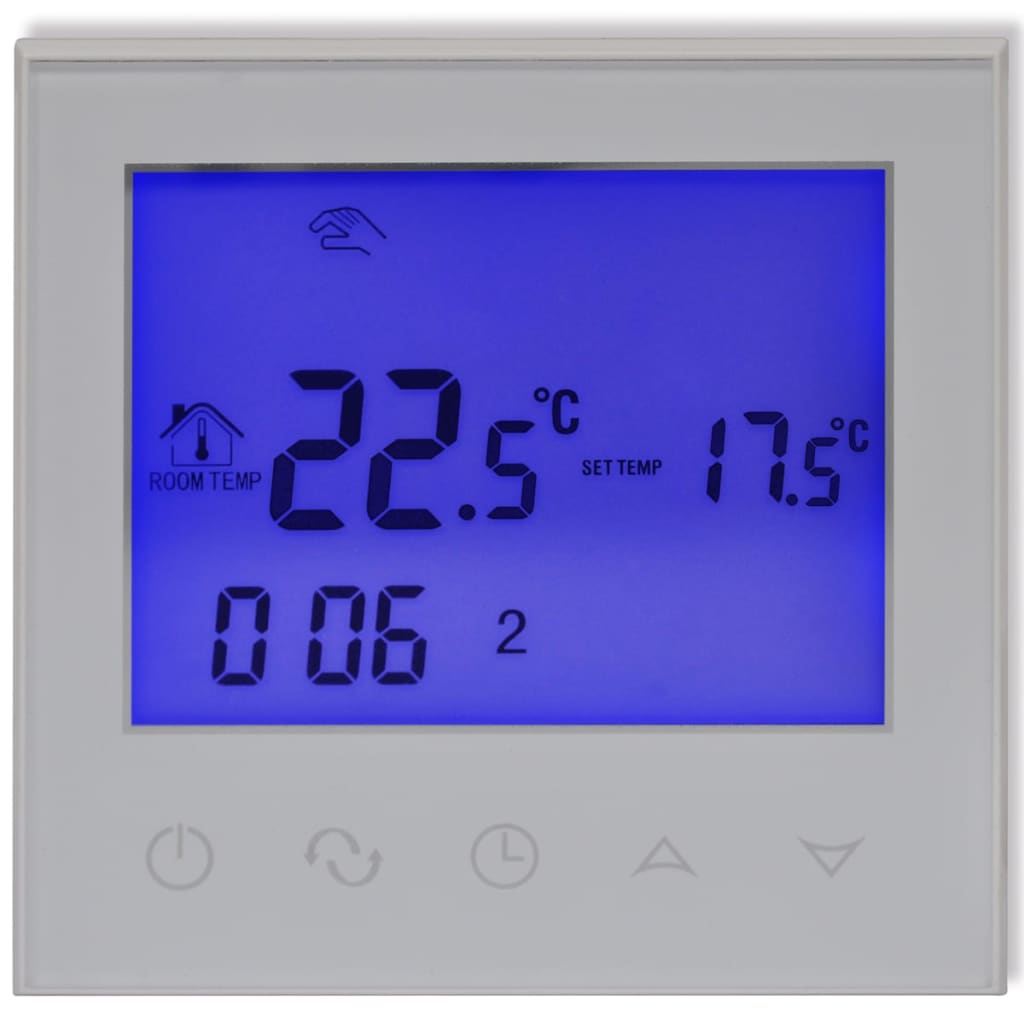 Programmerbar digital termostat for gulvoppvarming med sensorkabel