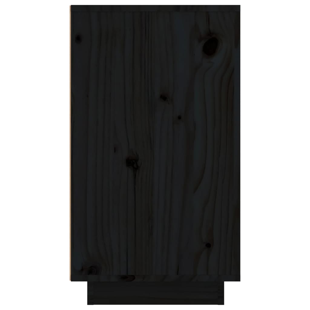 vidaXL Vinhylle svart 23x34x61 cm heltre furu