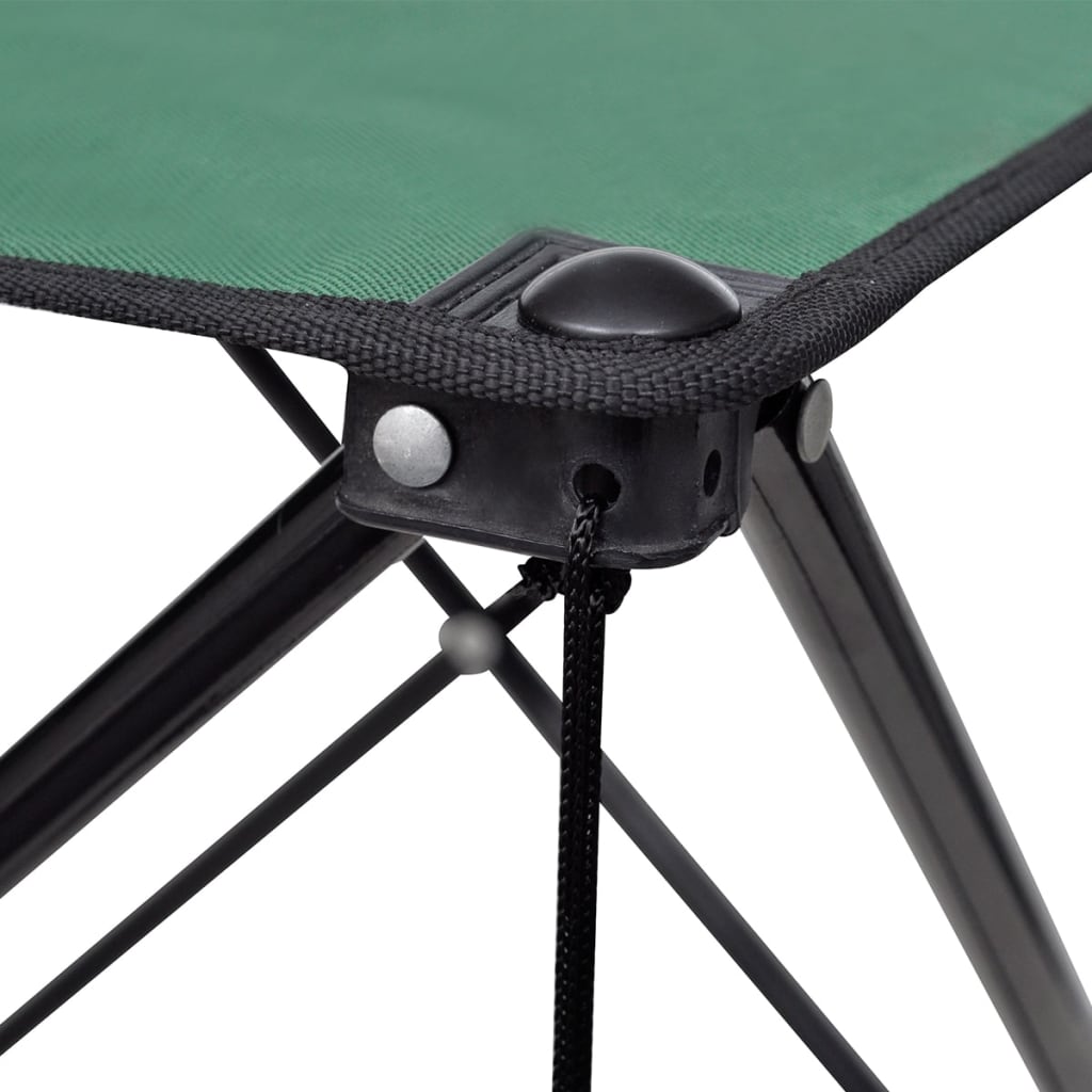 Sammenleggbar mørkegrønn campingbord