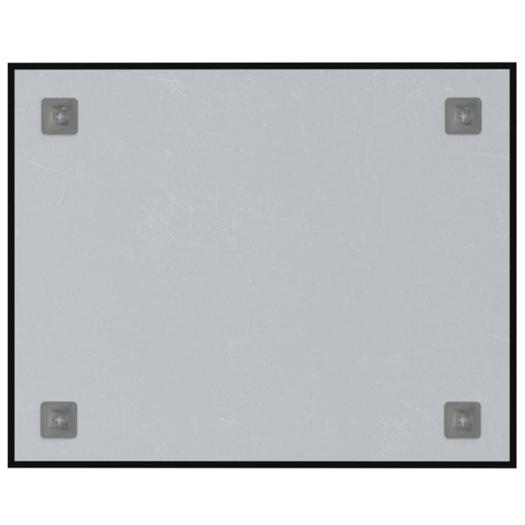 vidaXL Veggmontert magnettavle svart 50x40 cm herdet glass
