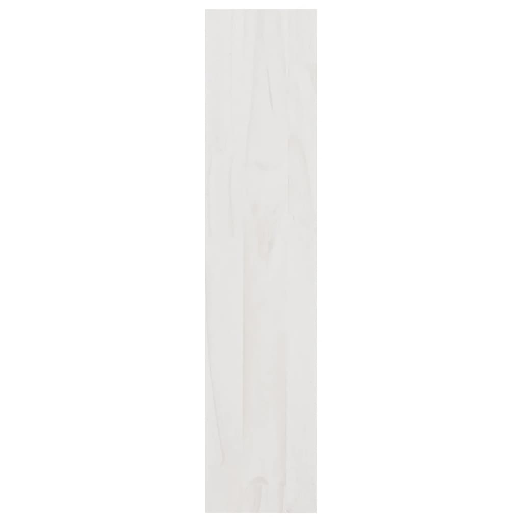 vidaXL Bokhylle/romdeler hvit 100x30x135,5 cm heltre furu