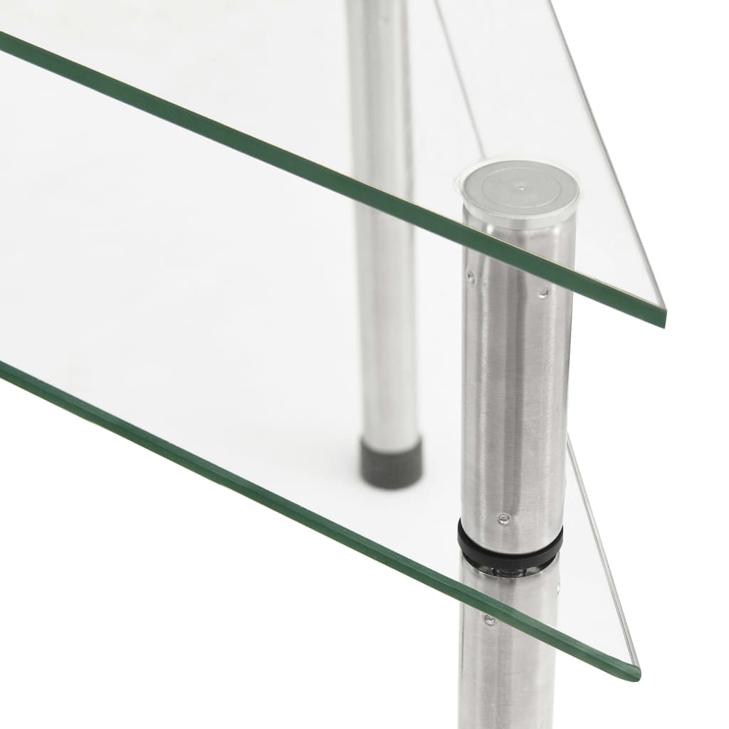 vidaXL Kjøkkenhylle gjennomsiktig 49,5x35x19 cm herdet glass