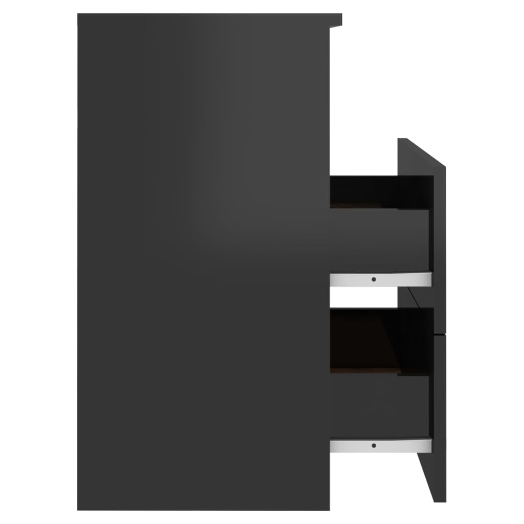 vidaXL Nattbord 2 stk høyglans svart 50x32x60 cm